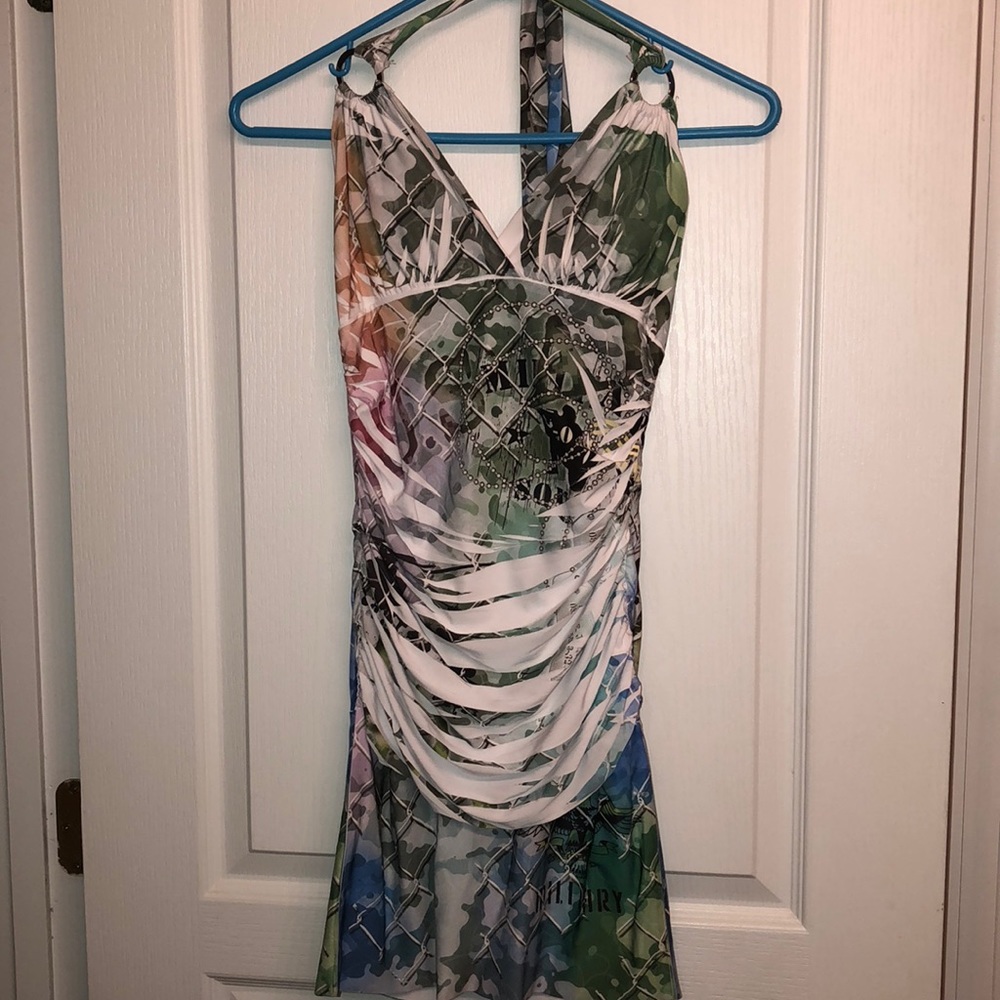 Halter mini dress